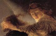 Rembrandt van rijn Details of the Blinding of Samson Sweden oil painting artist